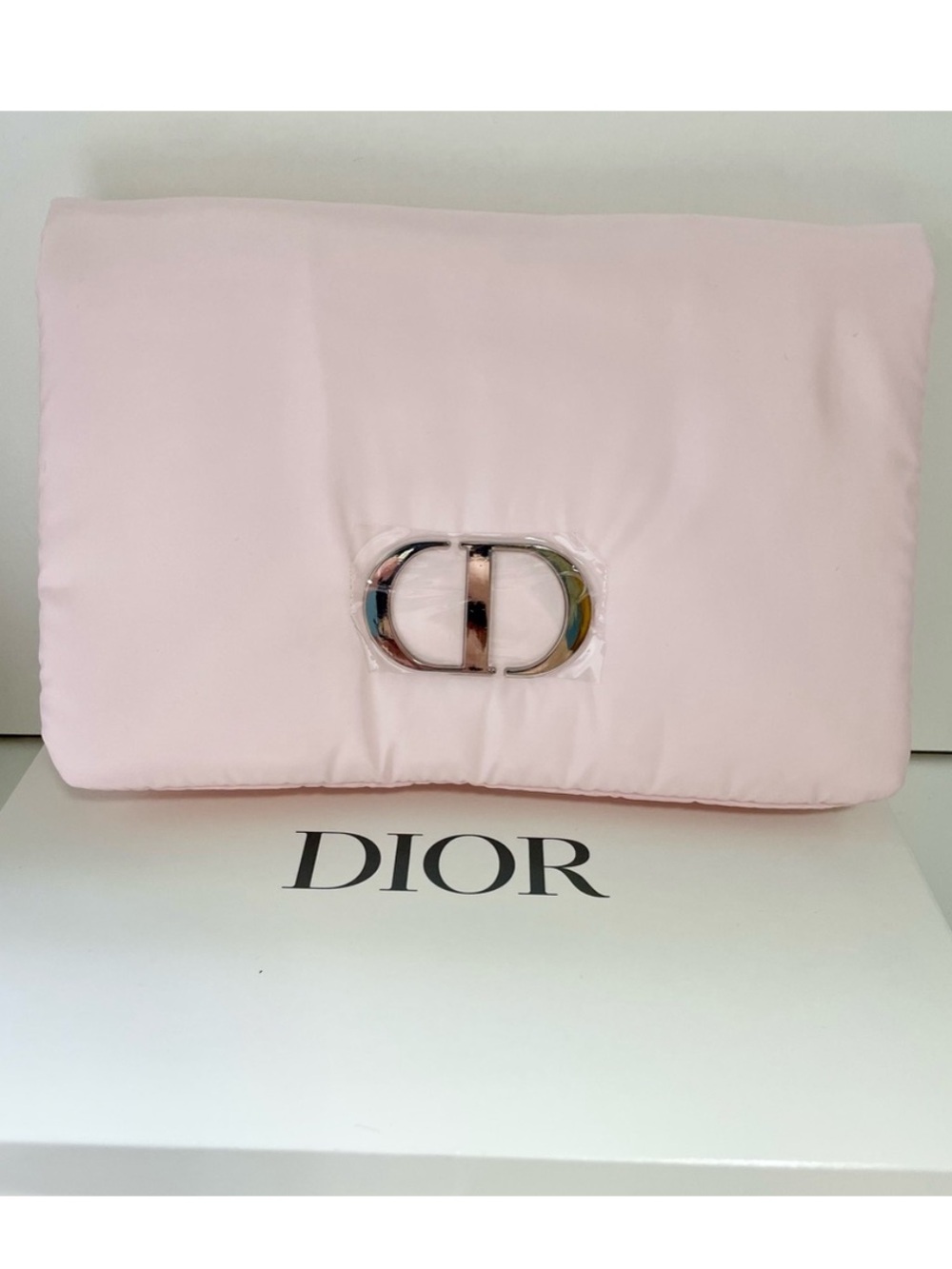 Dior pink cosmetics bag